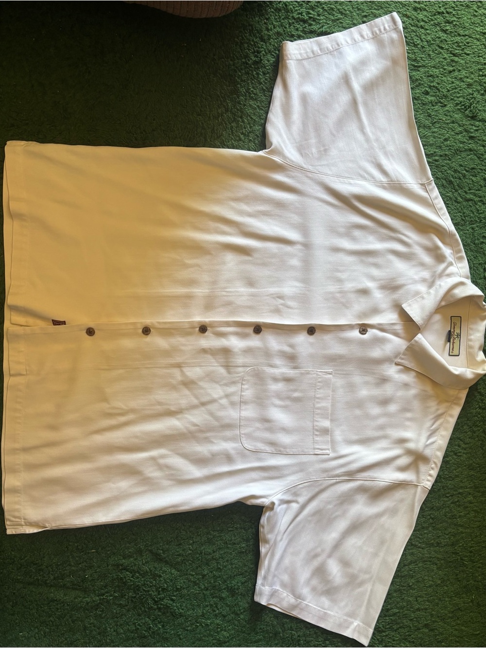 Tommy Bahama Cream Short Sleeve Button Shirt